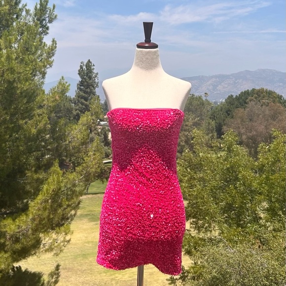 Princess Polly Fuchsia Sequin Dress - Picture 1 of 7